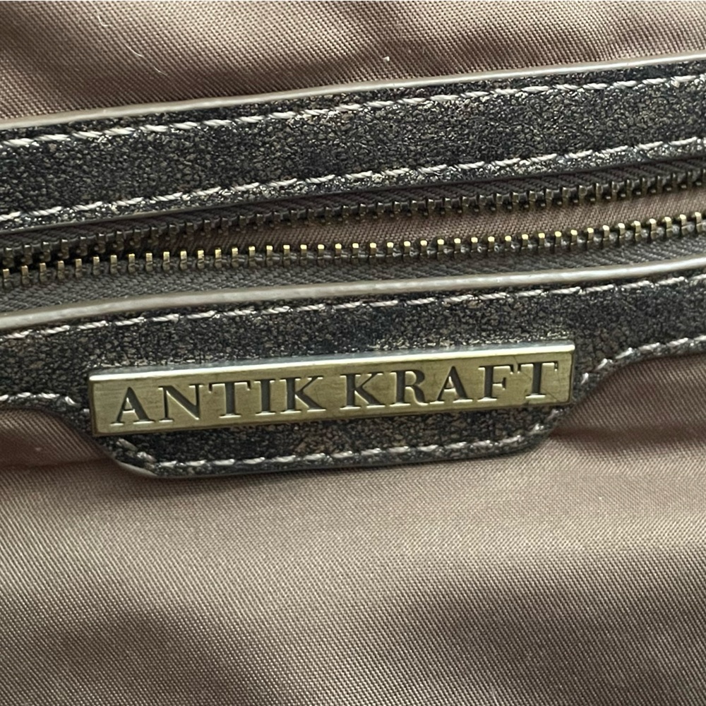 Antik Kraft Square Patchwork & Metallic Bag From … - image 7